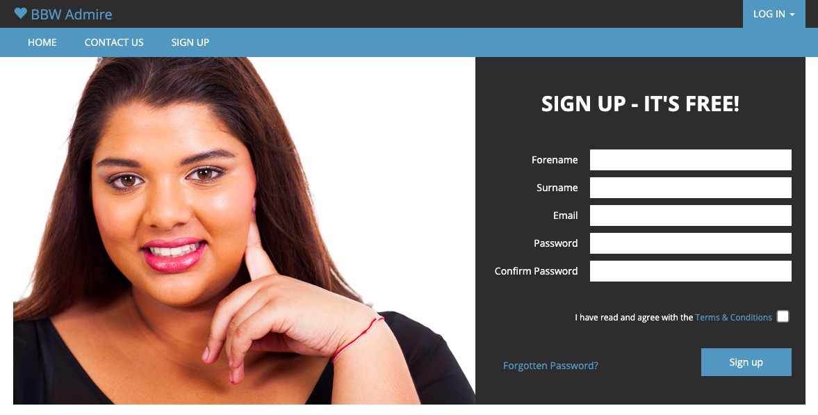 BBWAdmire main page