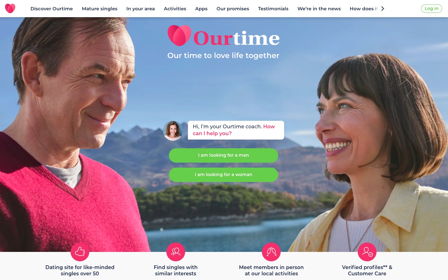 OurTime main page