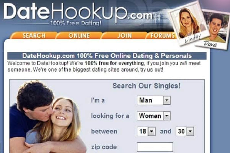DateHookUp main page