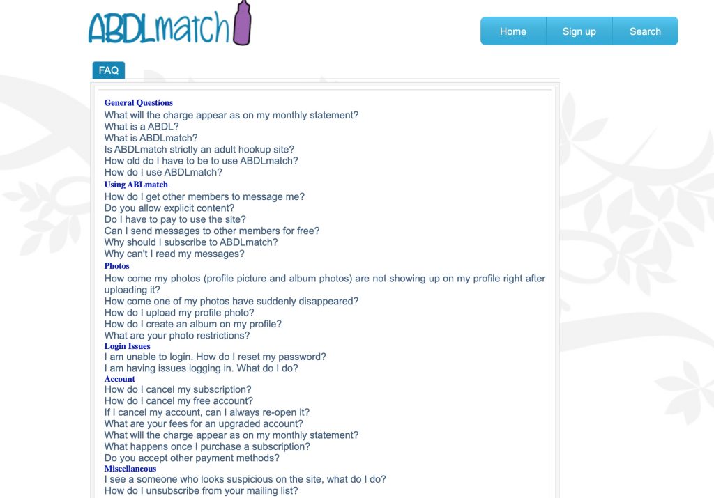 ABDLmatch FAQ