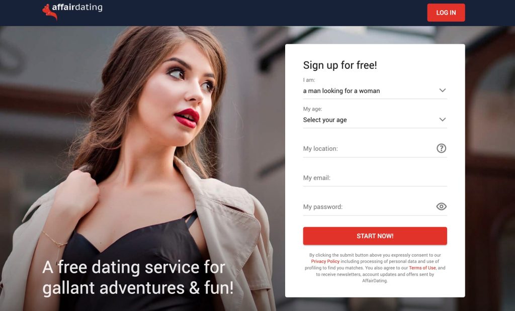 Affairdating main page