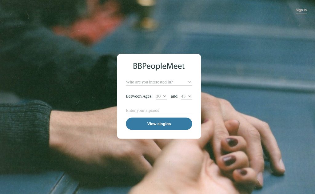 BBPeopleMeet main page